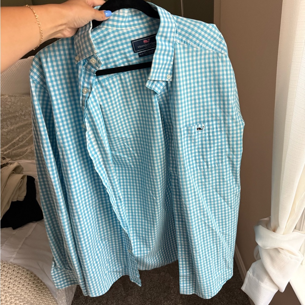 Vineyard Vines Blue Check Dress Shirt